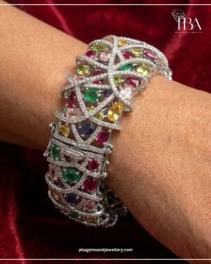 925 SILVER COLOR STONE BRACELET