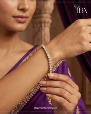 925 SILVER TENNIESE BRACELET WITH MOSSINATE DIAMONDS