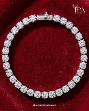 9KT/14KT/18KT  WHITE GOLD Classic Round Tennis Bracelet