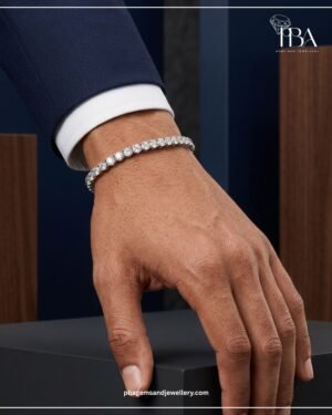 9KT/14KT/18KT WHITE GOLD TENNIESE BRACELET WITH LAB DIAMONDS