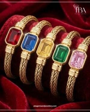 9kt/14kt/18kt Gold MENS BRACELET With Mossinate Diamonds