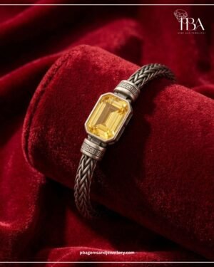 9kt/14kt/18kt WHITE Gold MENS BRACELET With Mossinate Diamonds
