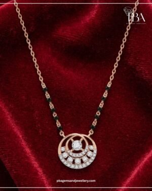 9KT/14KT/18KT ROSE GOLD MANGASUTRA WITH LAB GROWN DIAMOND