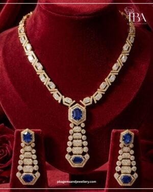 9KT/14KT/18KT GOLD SET WITH MATCHING EARRINGS WITH LAB DIAMONDS