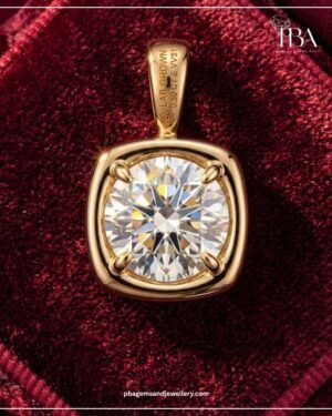 9KT/14KT/18KT GOLD PENDANT WITH LAB GROWN DIAMOND