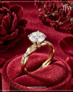9KT/14KT/18KT YELLOW GOLD ROUND LAB GROWN DIAMOND RING