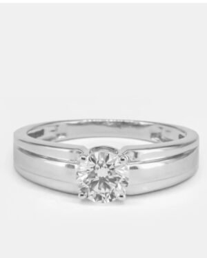 925 SILVER MENS RING WITH LAB GROWN DIAMOND