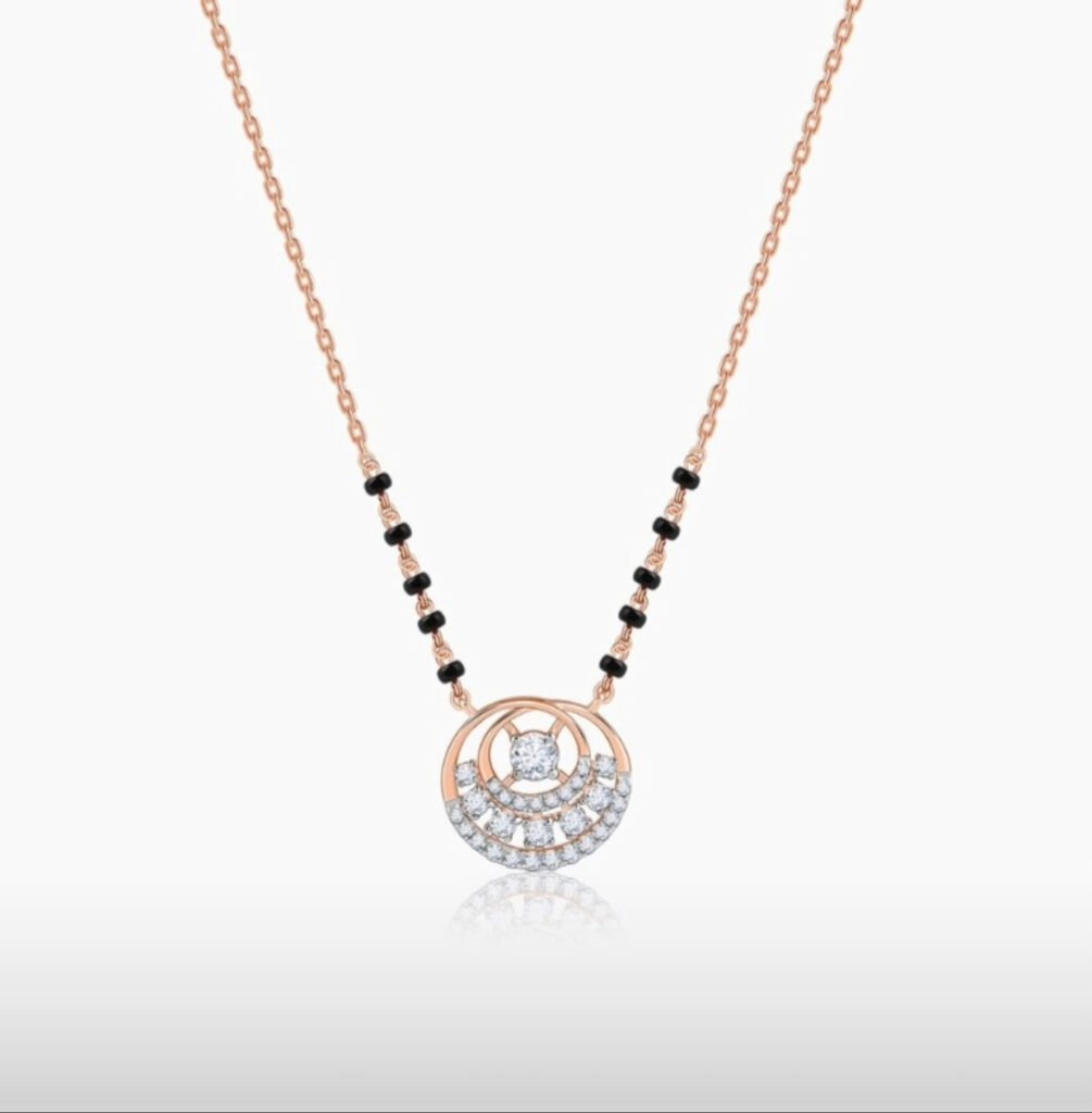 18KT ROSE GOLD MANGASUTRA WITH LAB GROWN DIAMOND