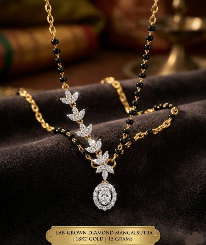 18kt GOLD LABGROWN DIAMOND MANGALSUTRA