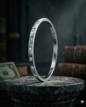 925 SILVER BRACELET MENS WITH LAB GROWN DIAMOND