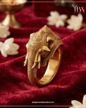 9KT/14KT/18KT GOLD ELEPHANT RING HANDCRAFTED