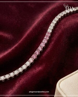 925 SILVER TENNESE PINK COLOUR MULTI BRACELET