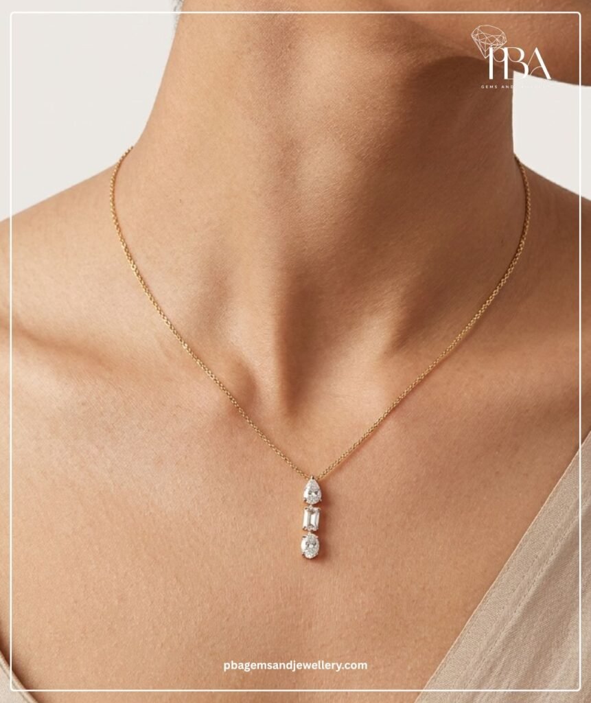 925 SILVER CHAIN NECKLACE WITH MOISSANITE DIAMOND