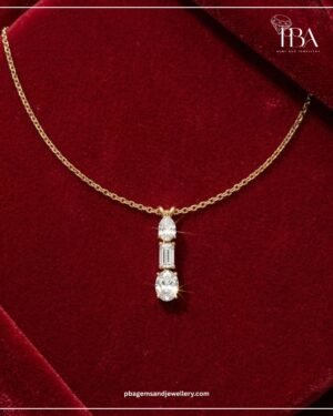 9kt/14kt/18kt ROSE GOLD CHAIN NECKLACE WITH LAB GROWN DIAMOND