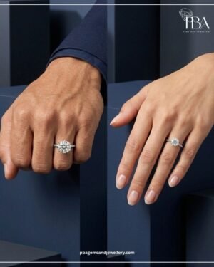 925 SILVER COUPLE RINGS WITH MOISSANITE DIAMOND