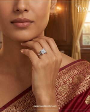 925 SILVER WITH MOSSINATE DIAMOND