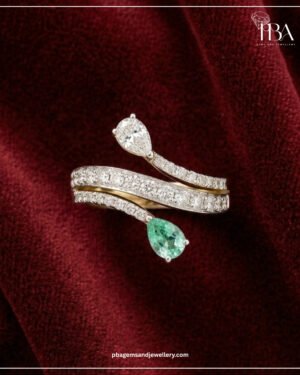 9KT/14KT/18KT GOLD DUAL SHADES LAB GROWN DIAMOND RING
