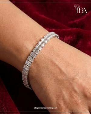 925 SILVER BRACELET WITH MOISSINATE DIAMONDS