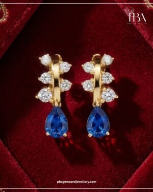 9kt/14kt/18kt GOLD EARRING WITH LAB GROWN & CZ DIAMOND
