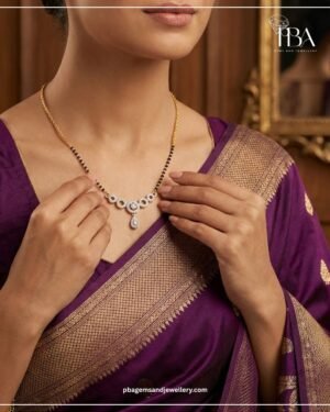 925 SILVER MANGALSUTRA WITH MOISSANITE DIAMOND
