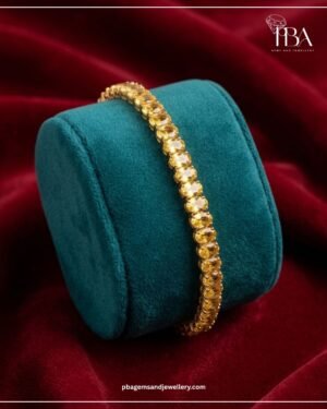 925 SILVER TENNIS BRACELET WITH CZ OVAL FANCY COLOUR DIAMOND