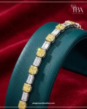 925 SILVER BRACELET WITH MOISSINATE DIAMONDS & CZ DIAMONDS