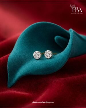 9KT/14KT/18KT GOLD SMALL STUDS WITH LAB GROWN DIAMOND