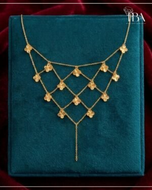 9kt/14kt/18kt FLORAL LAYERED GOLD NECKLACE