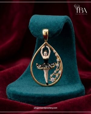 925 SILVER DANCING GIRL MOISSANITE DIAMOND PENDANT