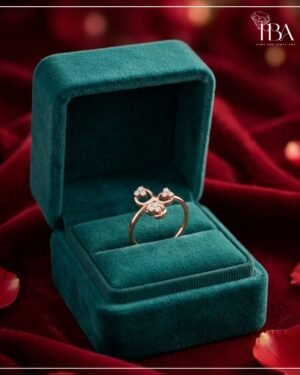 9KT/14KT/18KT ROSE GOLD RING WITH NATURAL DIAMOND