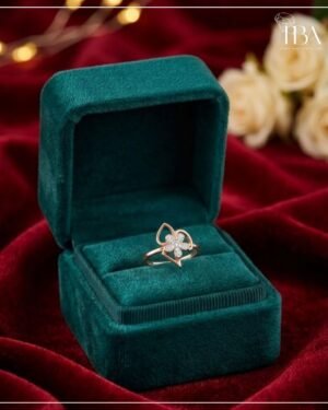 9KT/14KT/18KT ROSE GOLD RING WITH NATURAL DIAMOND