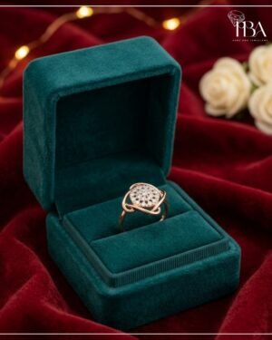 9KT/14KT/18KT ROSE GOLD RING WITH NATURAL DIAMOND