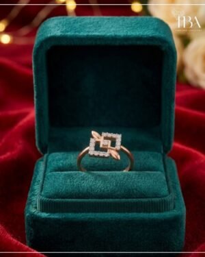 9KT/14KT/18KT ROSE GOLD RING WITH NATURAL DIAMOND